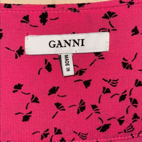 Ganni Skirt in Vibrant Pink with Black Accents 34 european - Picture 3 of 7